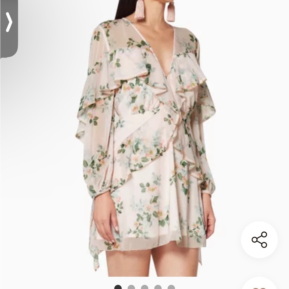 La Maison Talulah wild Thyme pastel pink floral mini dress M - Picture 6 of 12